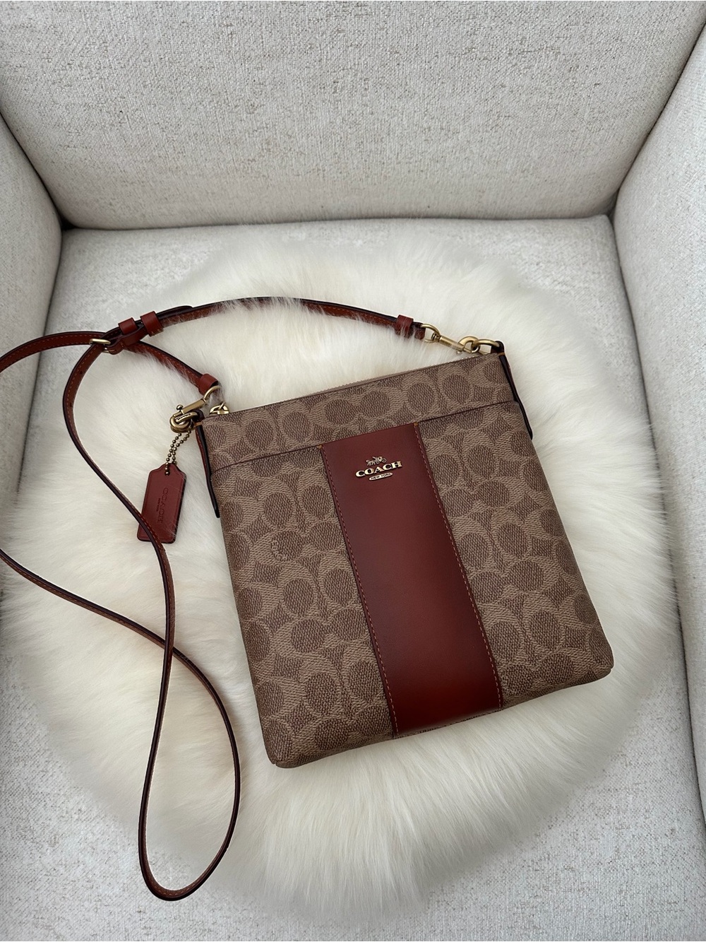Coach Signature Canvas Kitt Messenger Bag